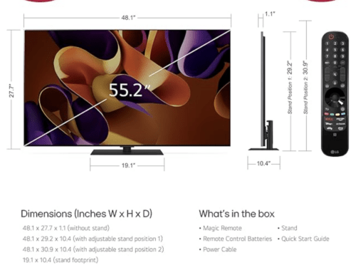 LG 55-Inch Class OLED evo G4 Series Smart TV 4K Processor Flat Screen with Magic Remote AI-Powered with Alexa Built-in (OLED55G4SUB, 2024) - Image 2
